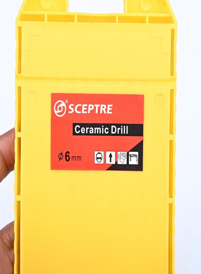 سيبتر مجموعة رؤوس مثقاب سيراميك من سيبتر، 10 قطع - 6 مم | رؤوس مثقاب متعددة المواد للبلاط، والخزف، والطوب، والخرسانة، والزجاج، والخشب، والبلاستيك | رأس كربيد متين لحفر دقيق - Image 5